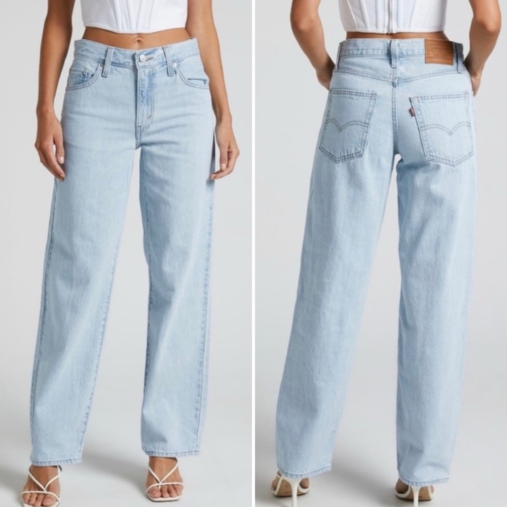 Levi’s Premium Baggy Dad Straight Leg Jeans Light Wash 23